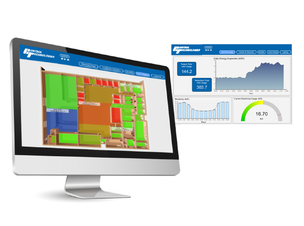 Control technologies offers powerful Energy Dashboard displays to monitor facility energy usage and savings.