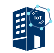 A connected building with IoT technologies.